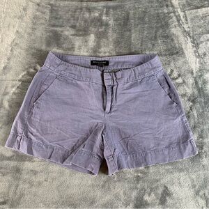Banana Republic Linen Blend Shorts Women's Size 2 Slate Blue‎ Chino Short Casual